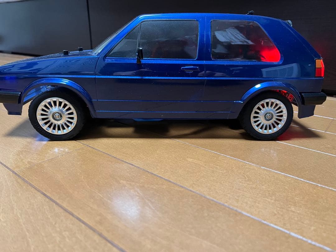 【中古】TAMIYA ゴルフ2ボディ (MF-01Xシャーシ) プロポ付き