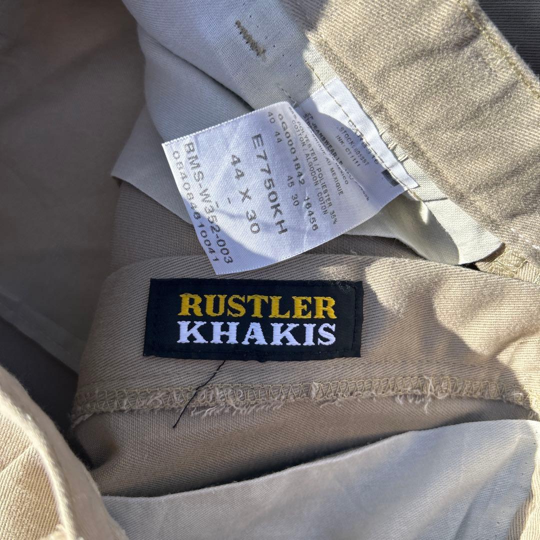 極太 裾幅24cm 2タック 90s 〜 RUSTLER チノパン メキシコ製