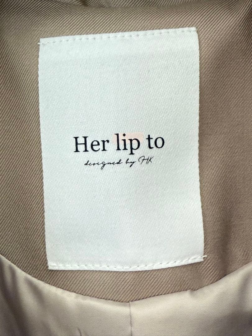 ジャケット・アウター herlipto Twill Oversized Jacket beige S