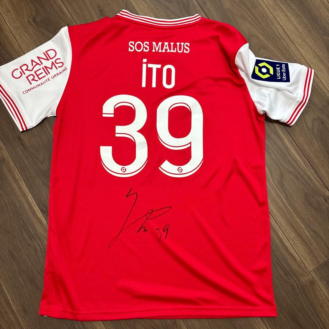 スタッド・ランス オーセンティックユニフォーム サイン M 伊東純也選手