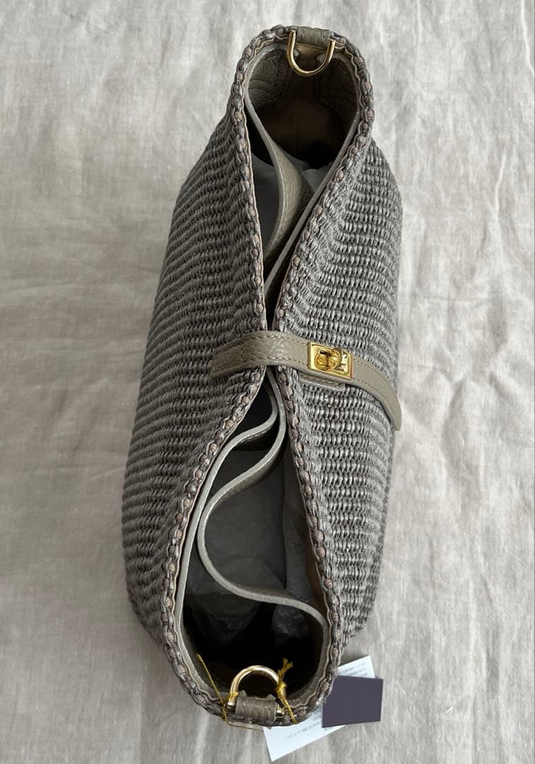 タグ付き新品❣️VIOLAd'ORO ラフィア調ハンドバッグ　SANDRO