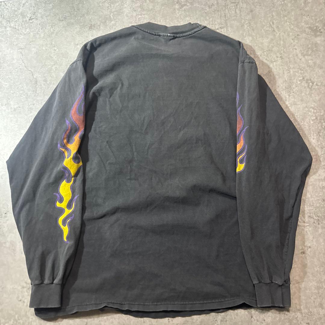 M*g様 両袖フレイム ロンT スカル系 パンテラ pantera XL相当