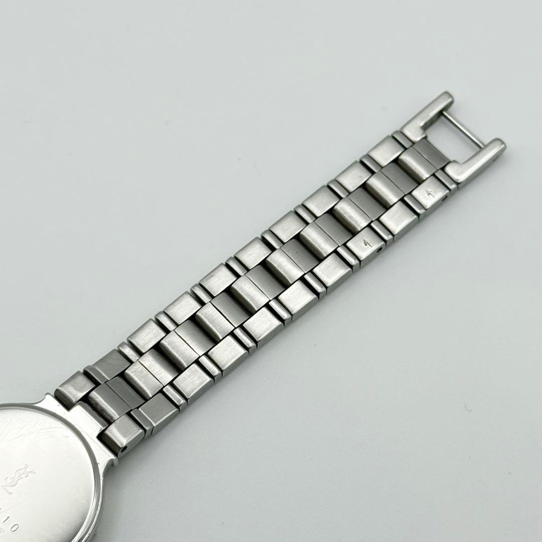 ✨新品電池・稼働✨ サンローラン 腕時計 クォーツ ラウンド コンビ 三針時計