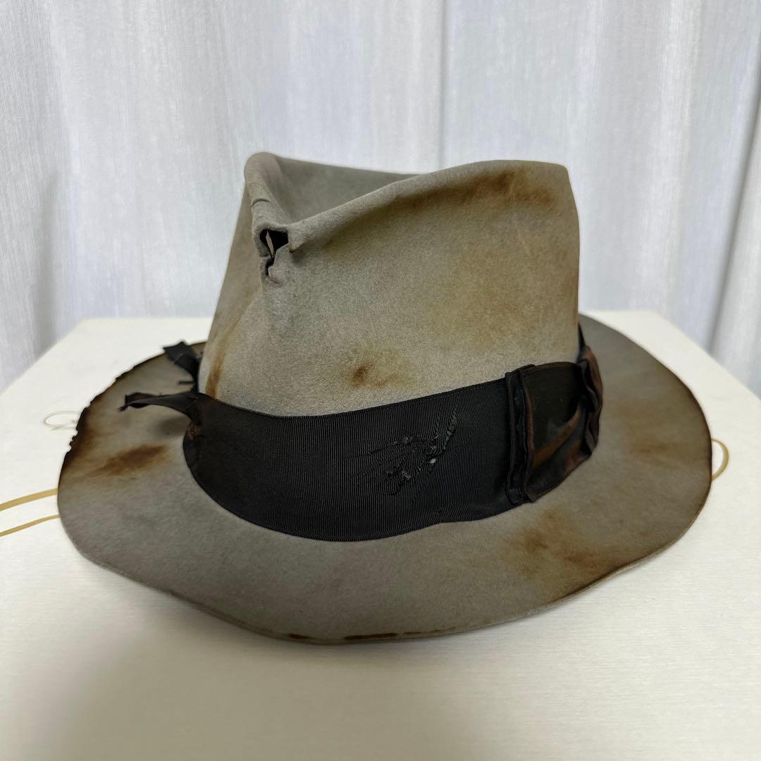 ハードダメージ フェドラハット バーン加工 ジョニーデップ ニックフーケ