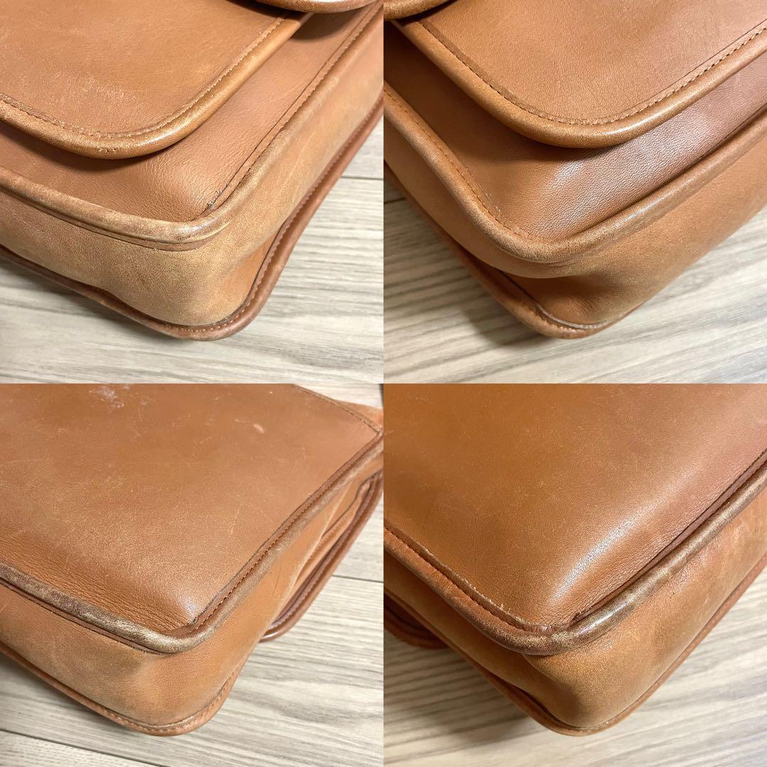 バッグ COACH Vintage Leather Brown Shoulder Bag