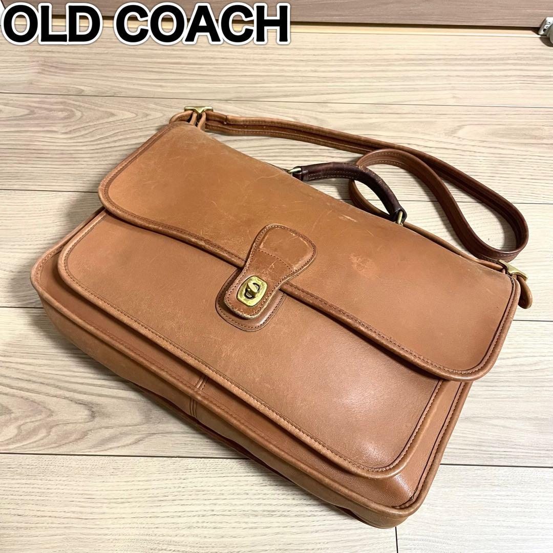 バッグ COACH Vintage Leather Brown Shoulder Bag