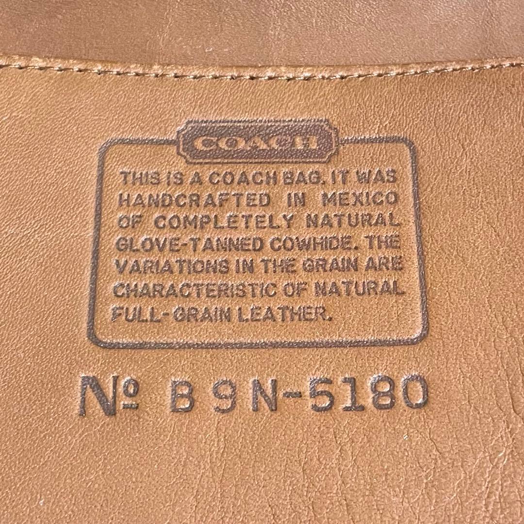 バッグ COACH Vintage Leather Brown Shoulder Bag