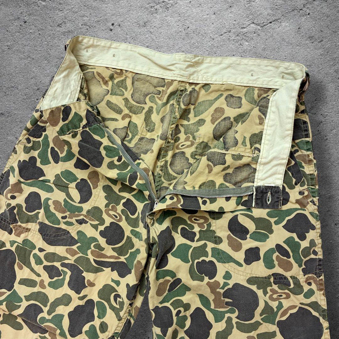 50s60sダックハンターカモW33ベイカーパンツ YKK 片爪ハンティング