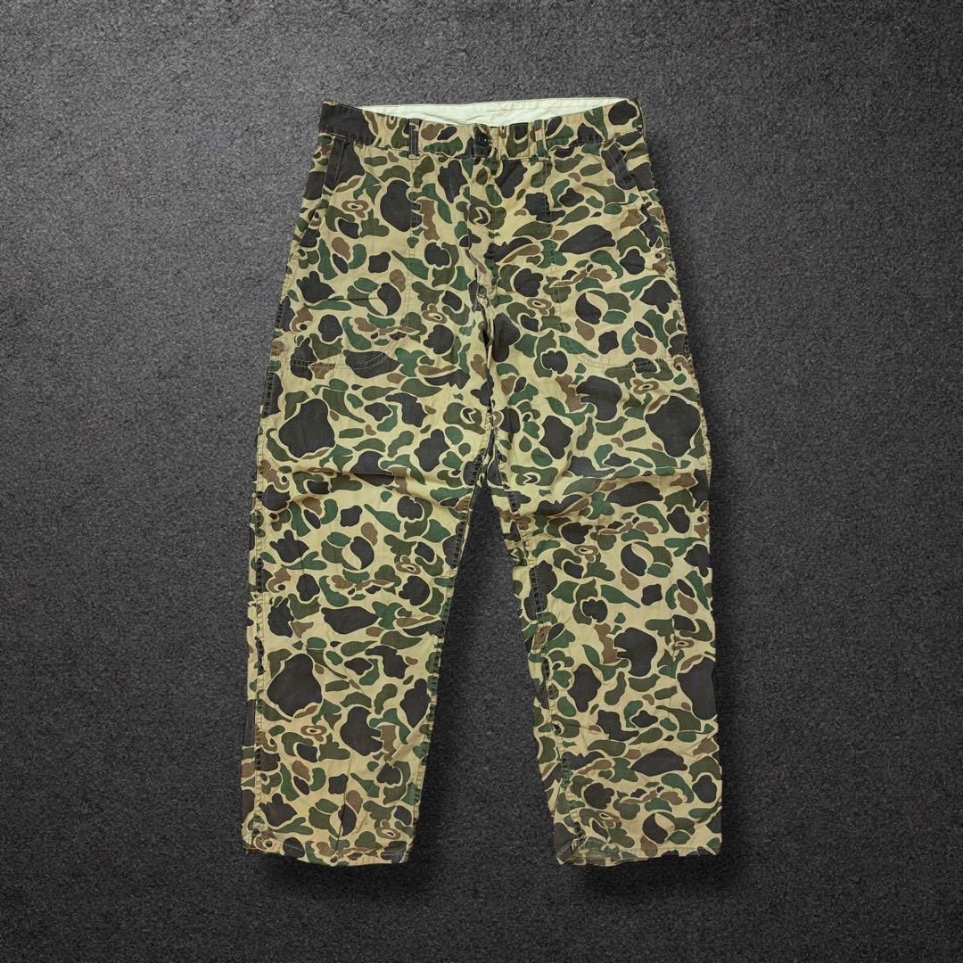 50s60sダックハンターカモW33ベイカーパンツ YKK 片爪ハンティング