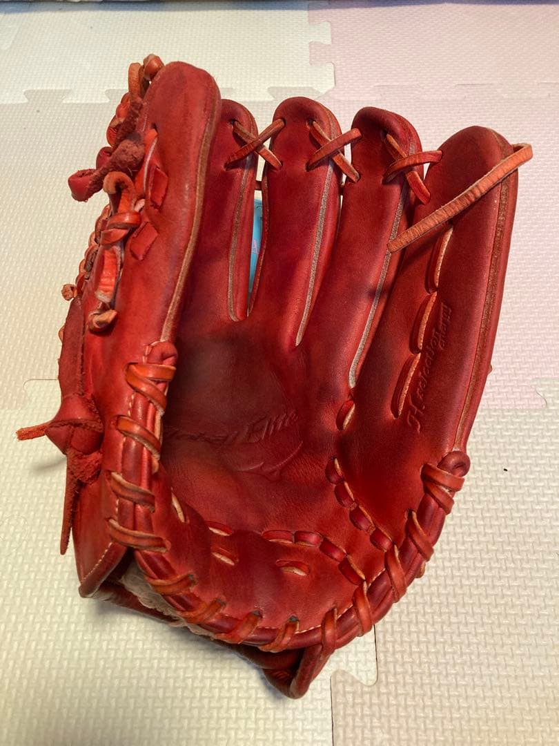 ミズノ 軟式グローブ グローバルエリート 赤オレンジ