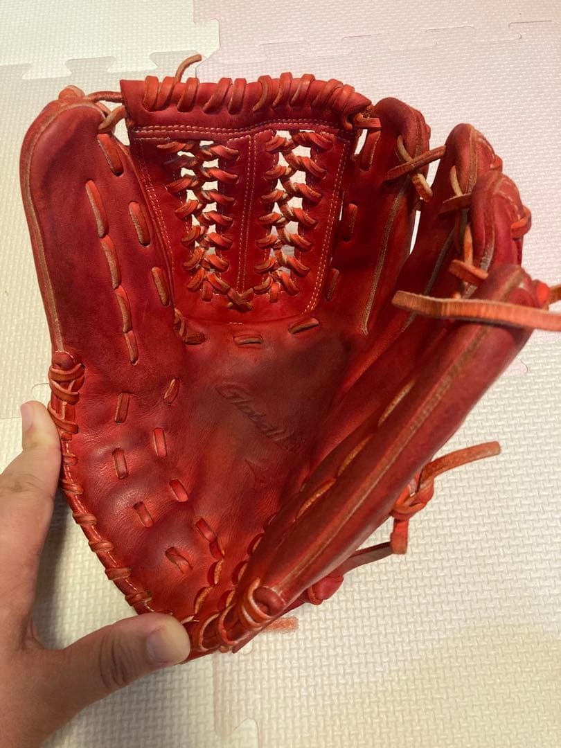 ミズノ 軟式グローブ グローバルエリート 赤オレンジ