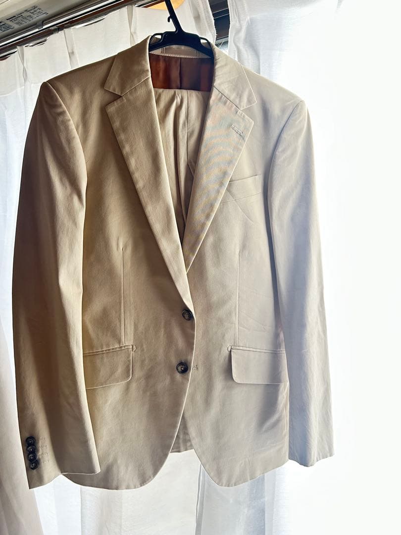 【GINZA Global Style】セットアップ　コットンスーツ　ベージュ