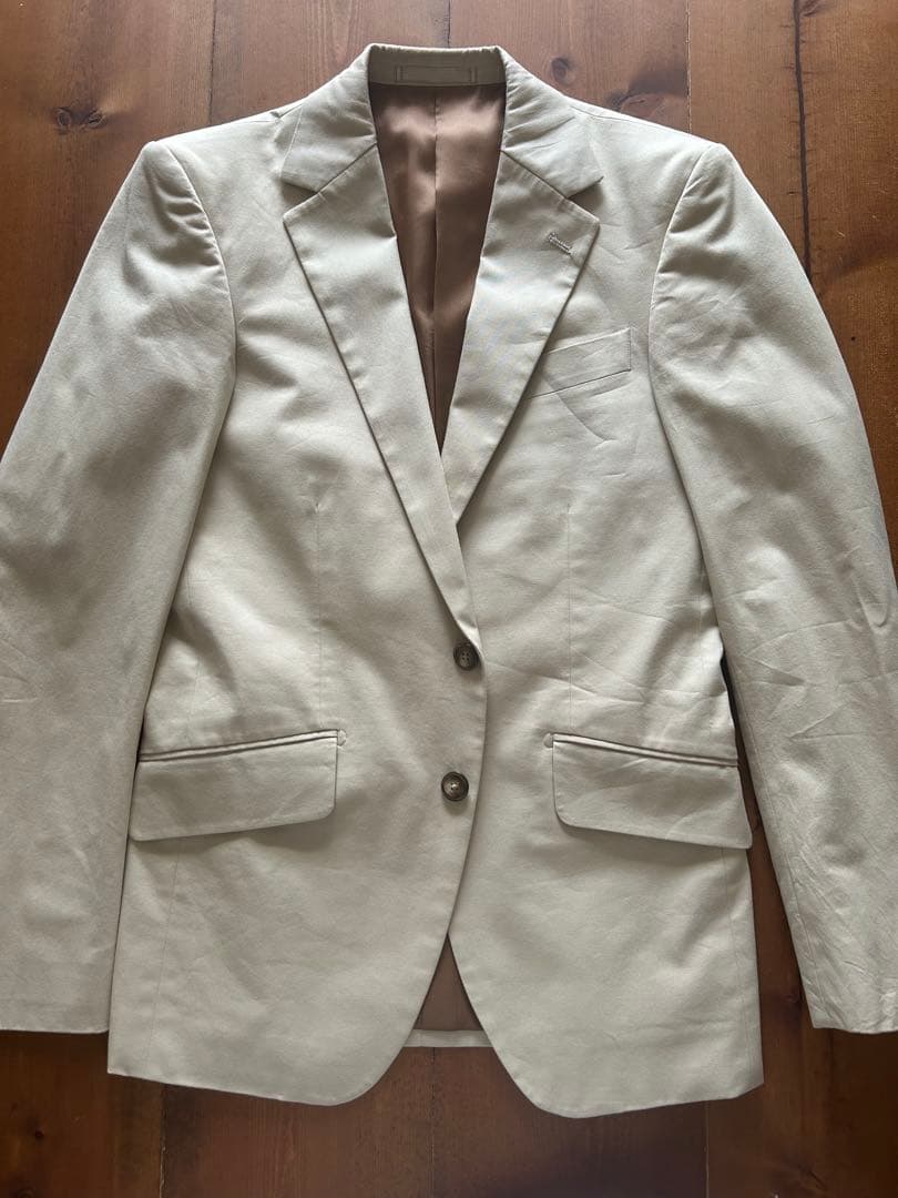 【GINZA Global Style】セットアップ　コットンスーツ　ベージュ