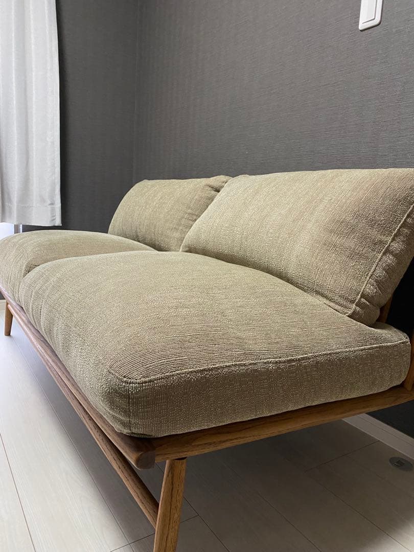 【美品】MOMO NATURAL クラウドソファー　２人掛け