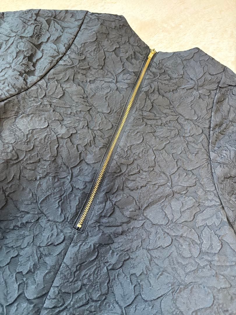 美品✨【デミルクスビームス】ジャガードAライン　フレア　ワンピース36