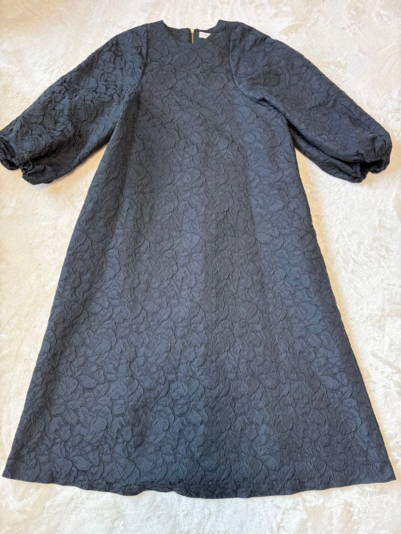 美品✨【デミルクスビームス】ジャガードAライン　フレア　ワンピース36