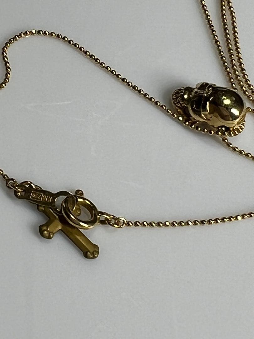 コク 初貝仁美 スカルネックレス k18