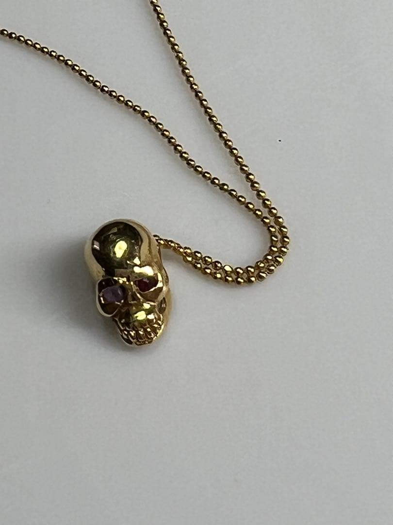 コク 初貝仁美 スカルネックレス k18