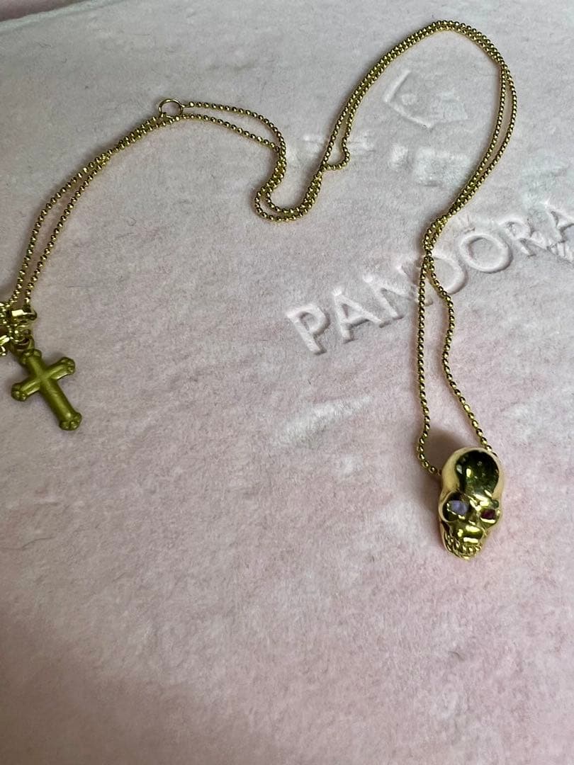 コク 初貝仁美 スカルネックレス k18