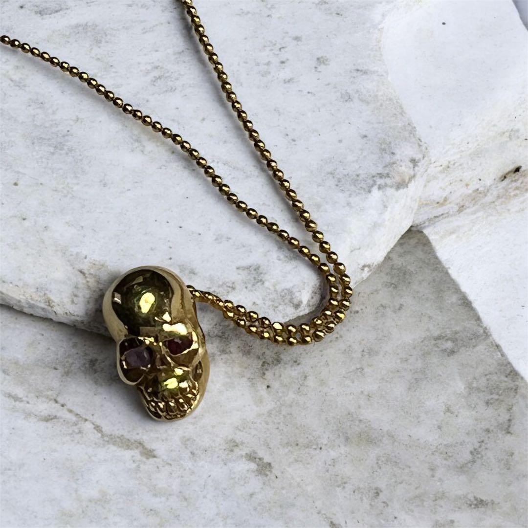コク 初貝仁美 スカルネックレス k18