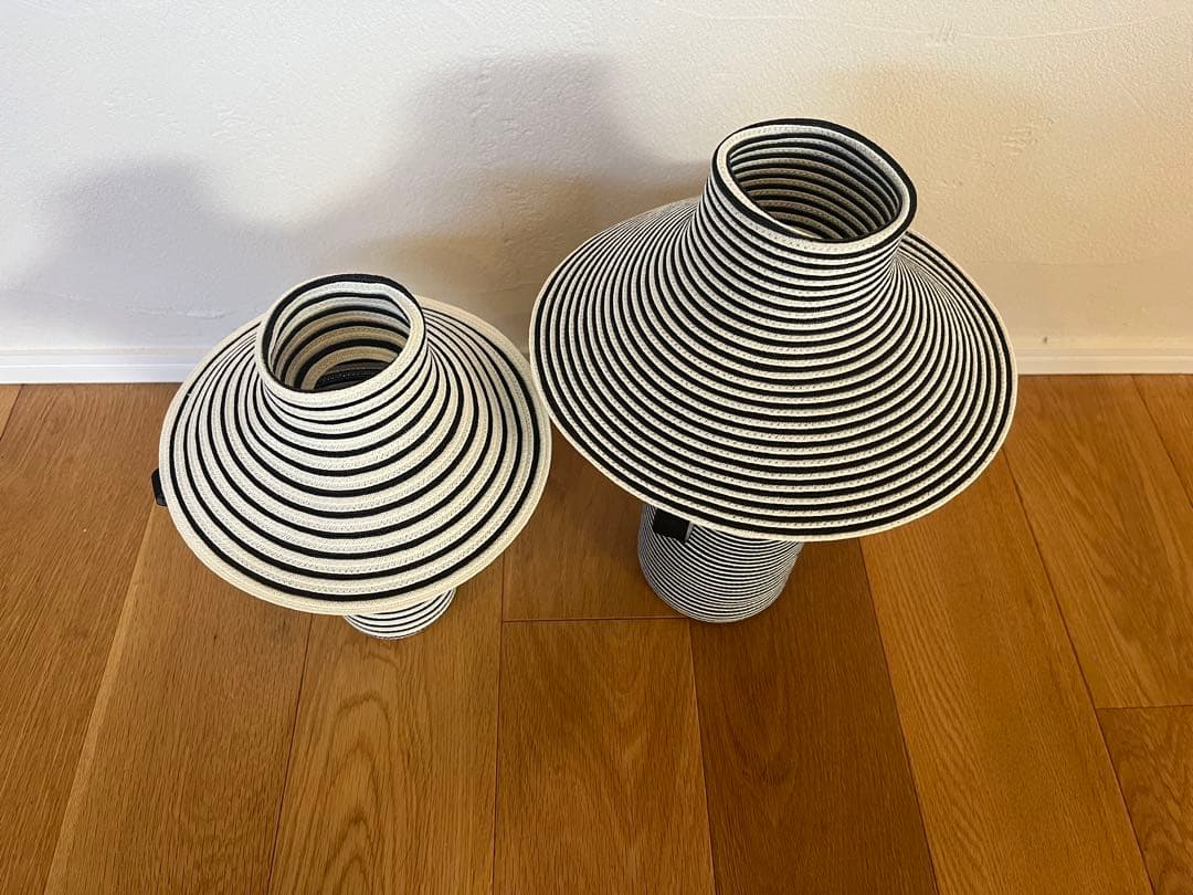 MOBJE モブジェ　フラワーベース2個セット　白/黒