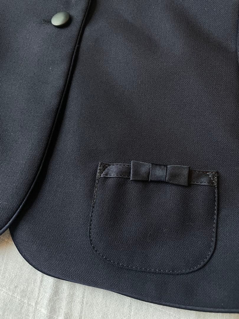 美品 ファミリア お受験 アンサンブル 100 フォーマル ネイビー