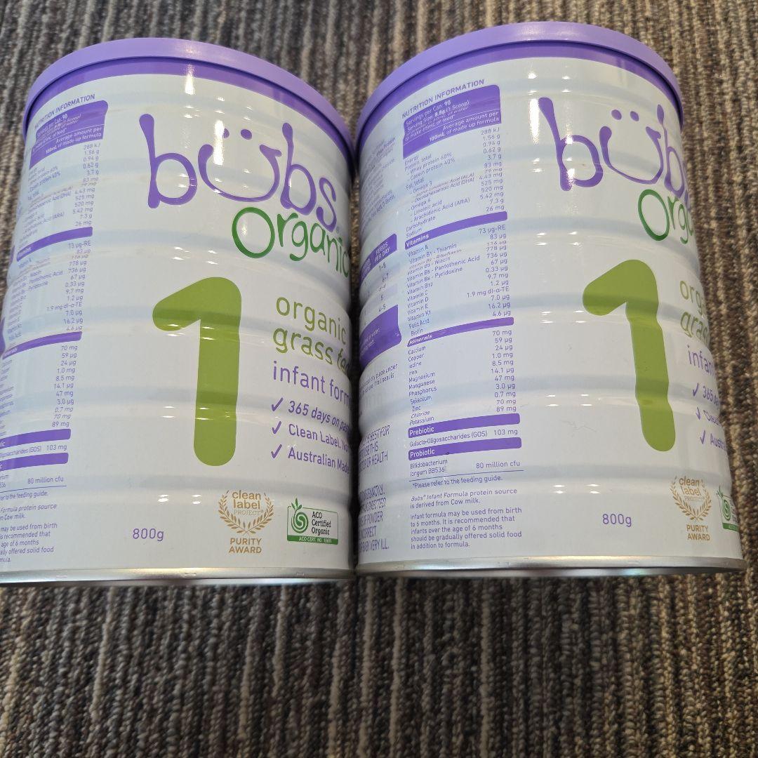 【新品未開封】Bubs（バブズ）オーガニック粉ミルクステップ1　大缶800g　②