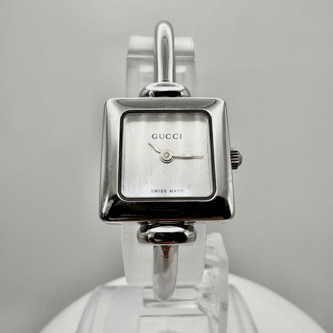 GUCCI グッチ 腕時計 watch 1900L スクエア バングル 新品電池
