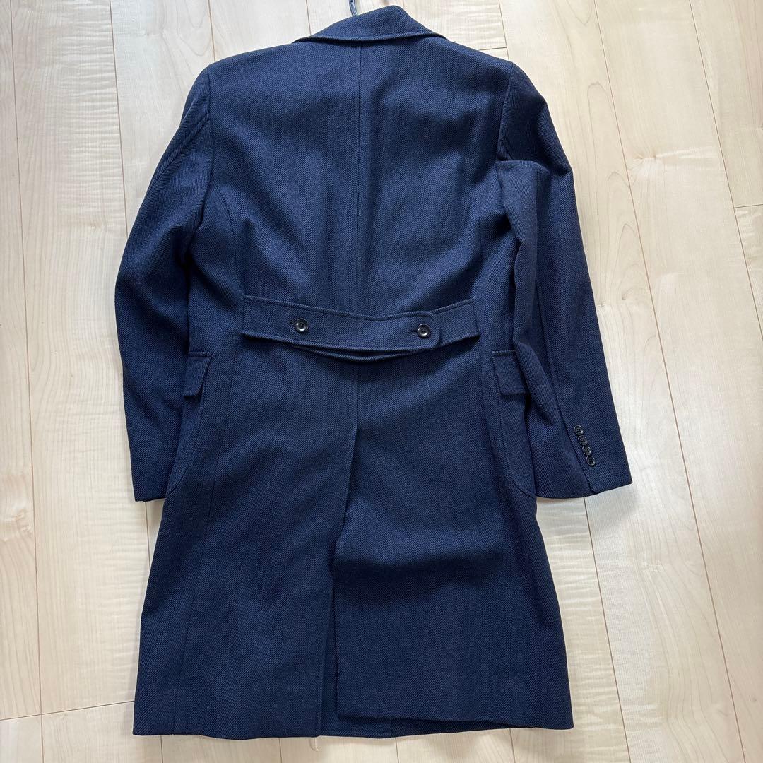 TEIJIN MEN'S SHOP ダブルブレストチェスターコート L ネイビー