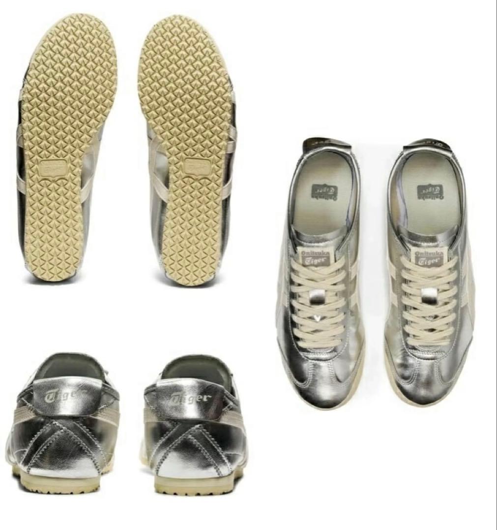 エ*モ様 OnitsukaTiger Mexico66 シルバー/ホワイト24