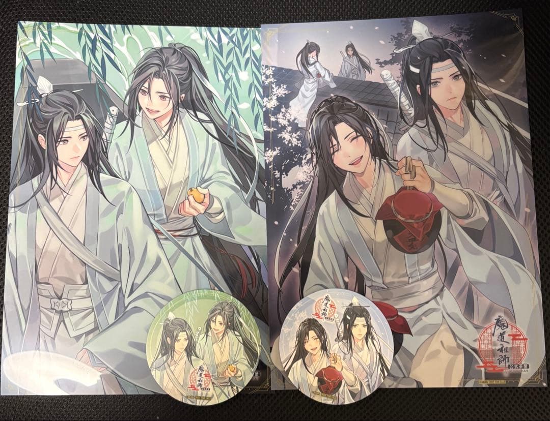 魔道祖師 公式茶屋 クリアポスター コースター　セット