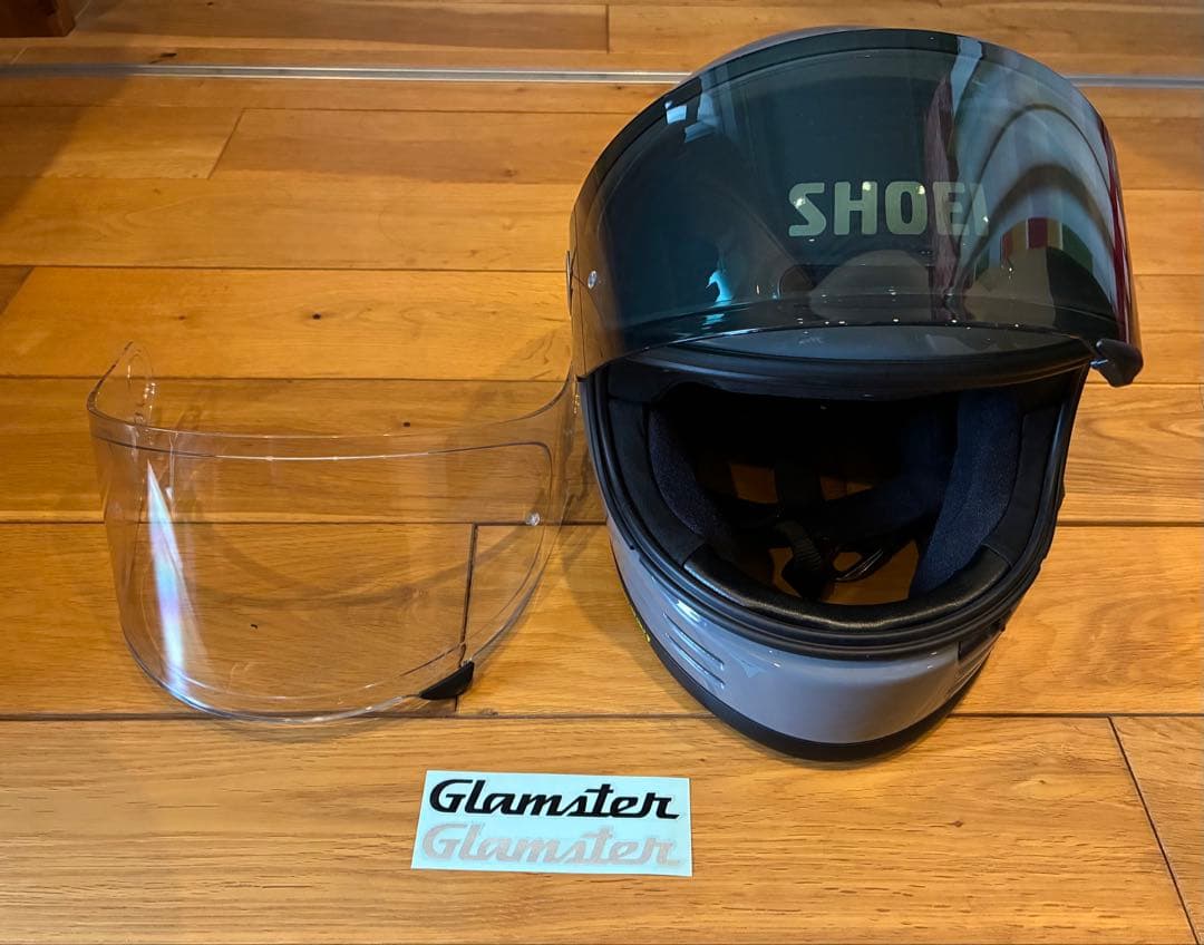 SHOEI Glamster バサルトグレー　Mサイズ　社外スモークシールド付き