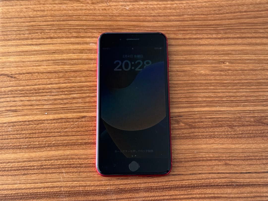 iPhone 8 Plus (RED) 64GB バッテリー80% イヤホン付