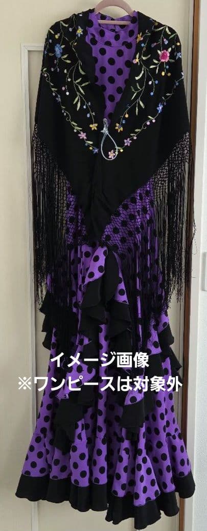 フラメンコ衣装 シージョ　黒刺繍