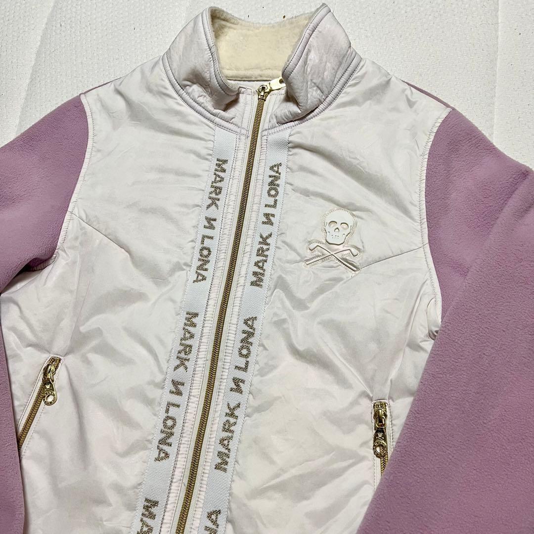 MARK&LONA ハイブリッド ダウン フリース 切り替え ジャケット スカル