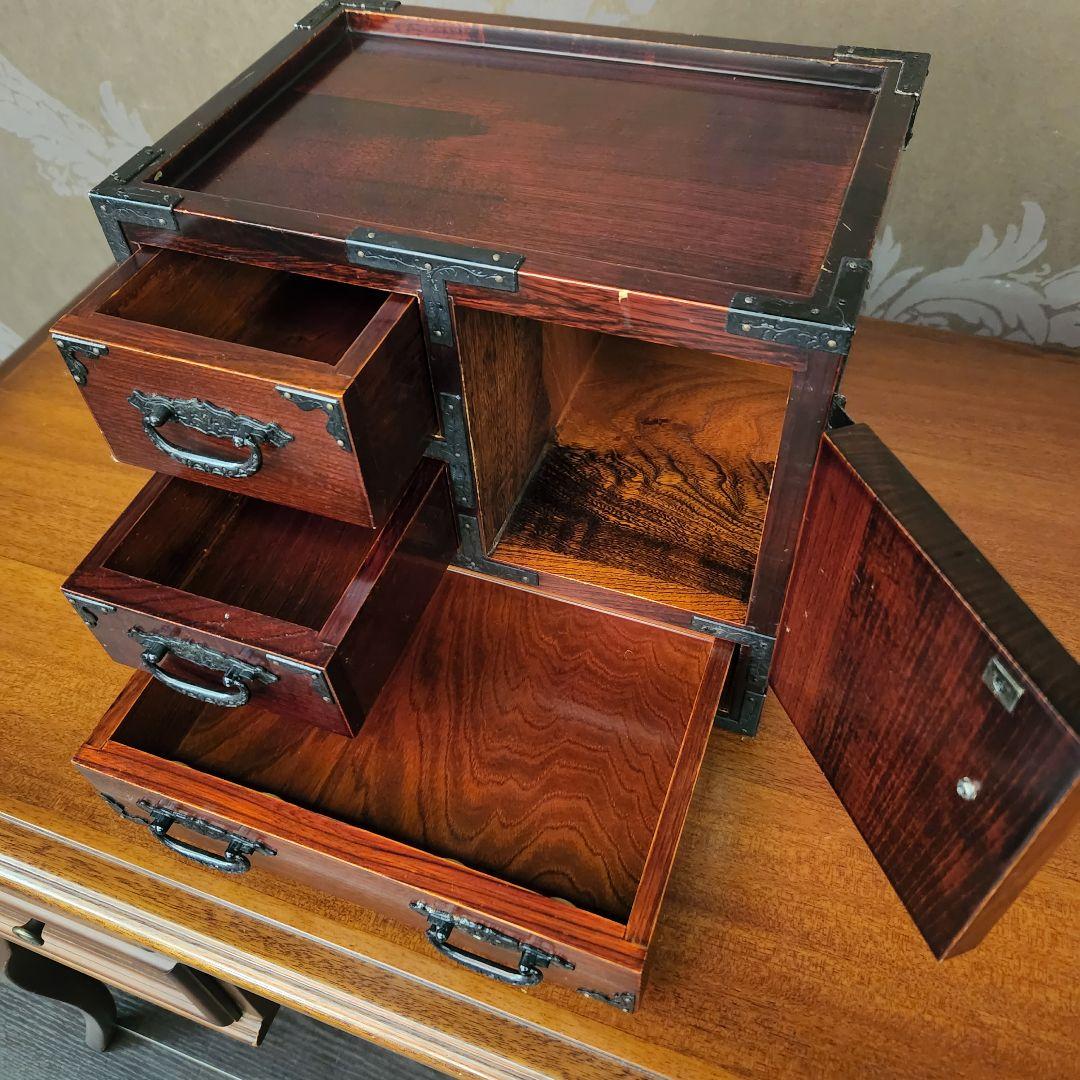 ヴィンテージ 木製 和 小箪笥 5引き出し レトロ アンティーク 当時物 古道具