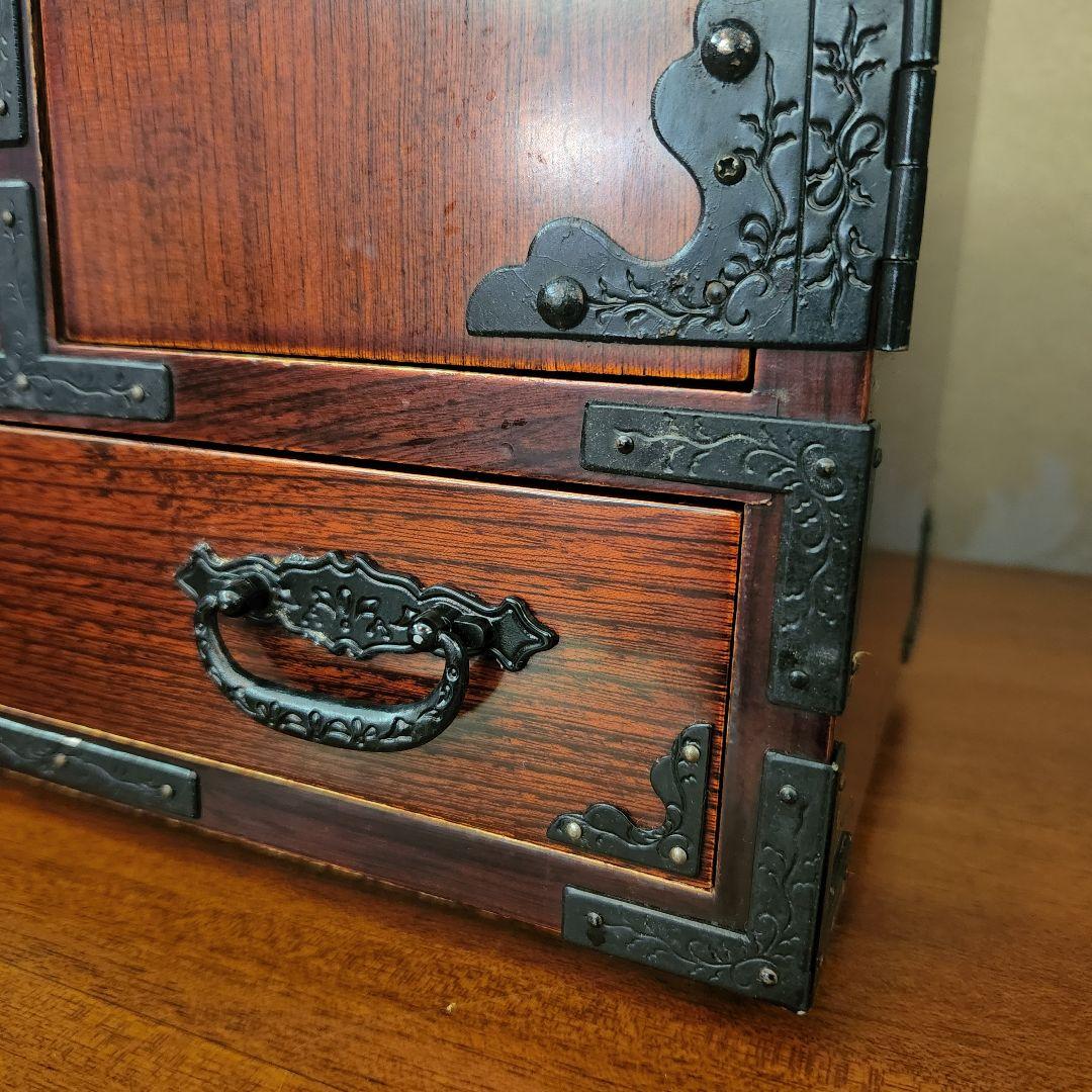 ヴィンテージ 木製 和 小箪笥 5引き出し レトロ アンティーク 当時物 古道具