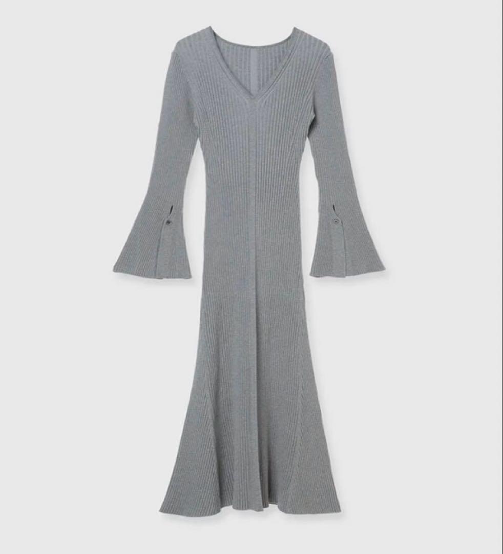 【anuans】セミマーメイドニットワンピース　M