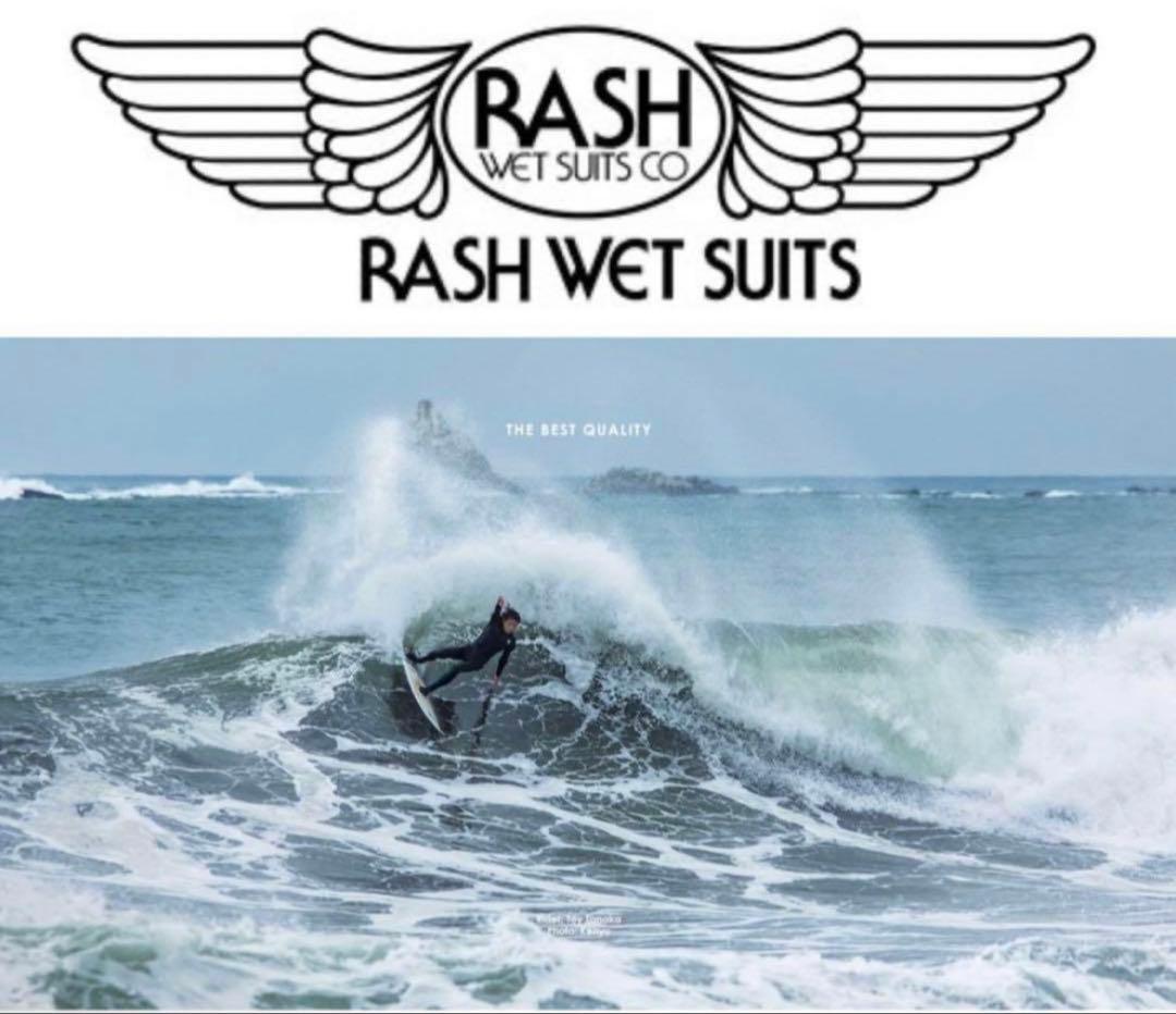 ✳️美品★RASH★5×3mmセミドライ★L〜XL位★高級裏起毛★信頼の国産品