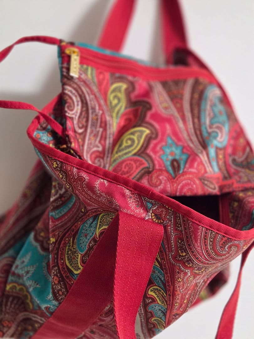 【希少】エトロ ETRO ナイロン トートバッグ 軽量 ペイズリー※内側ペン跡有