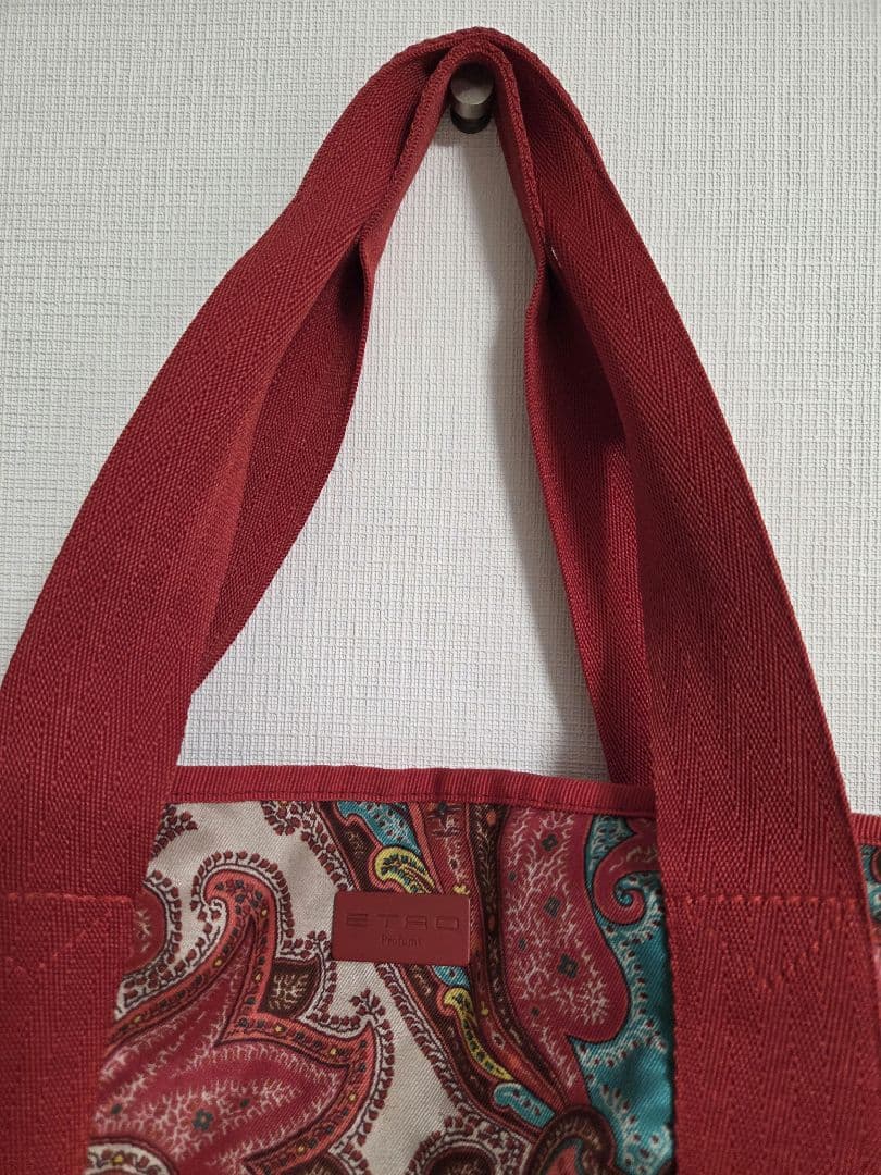 【希少】エトロ ETRO ナイロン トートバッグ 軽量 ペイズリー※内側ペン跡有