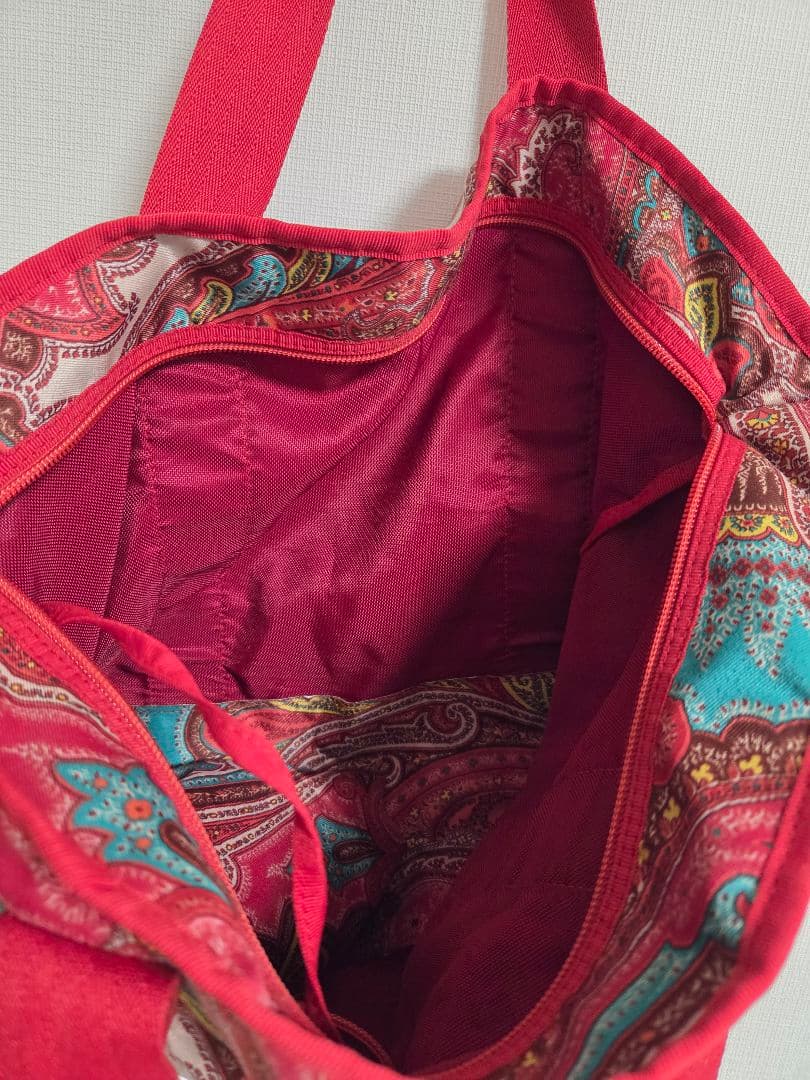 【希少】エトロ ETRO ナイロン トートバッグ 軽量 ペイズリー※内側ペン跡有