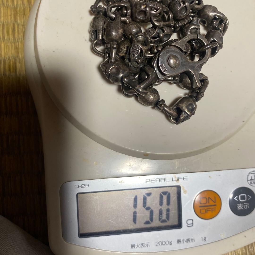 すごく素早い　ウォレットチェーン　925 スカル　骸骨 ドクロ