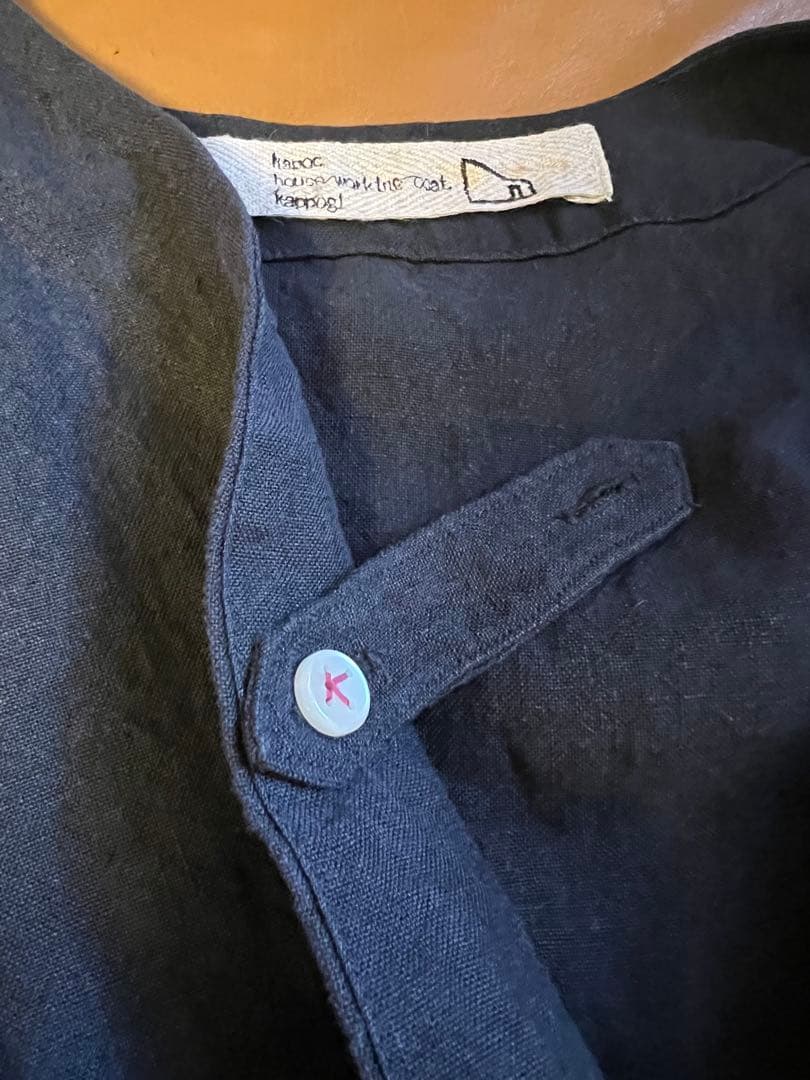 Kapok 割烹着2way ハウスワーキングコート1rd ブラック　未使用