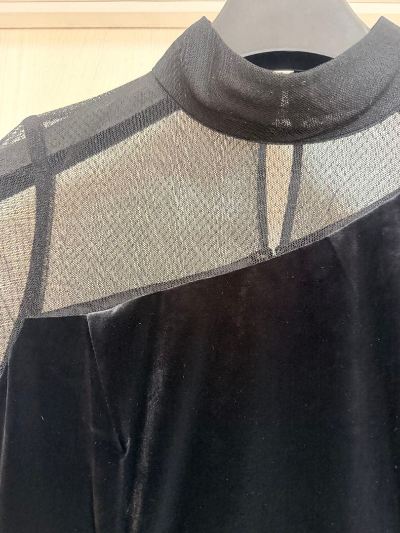 2025AW anuans シアーコンビタイトワンピース アニュアンス Mサイズ