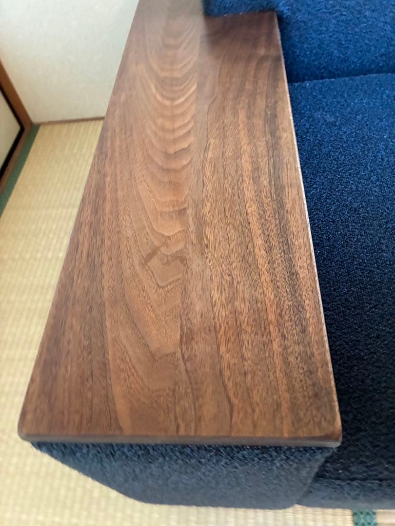 フランネルソファ　2人がけ　ネイビー（ツイード生地）