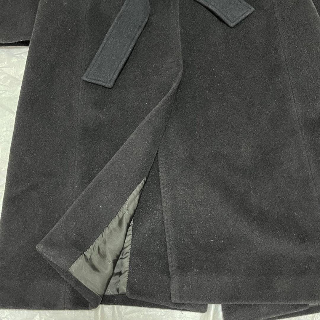 マックスマーラ　ダブル　チェスター　カシミア混ロングコート　ブラック40L