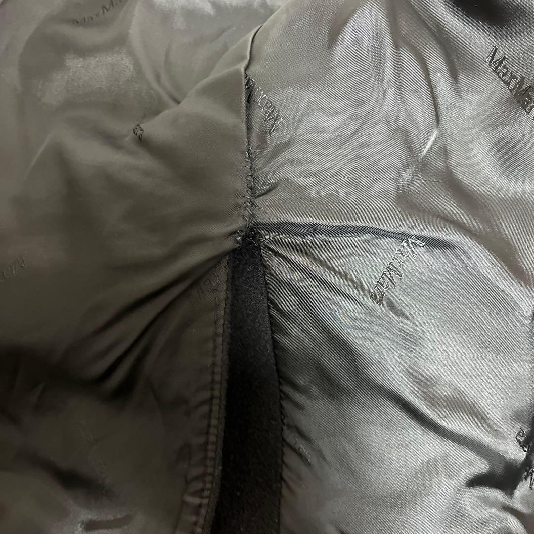 マックスマーラ　ダブル　チェスター　カシミア混ロングコート　ブラック40L