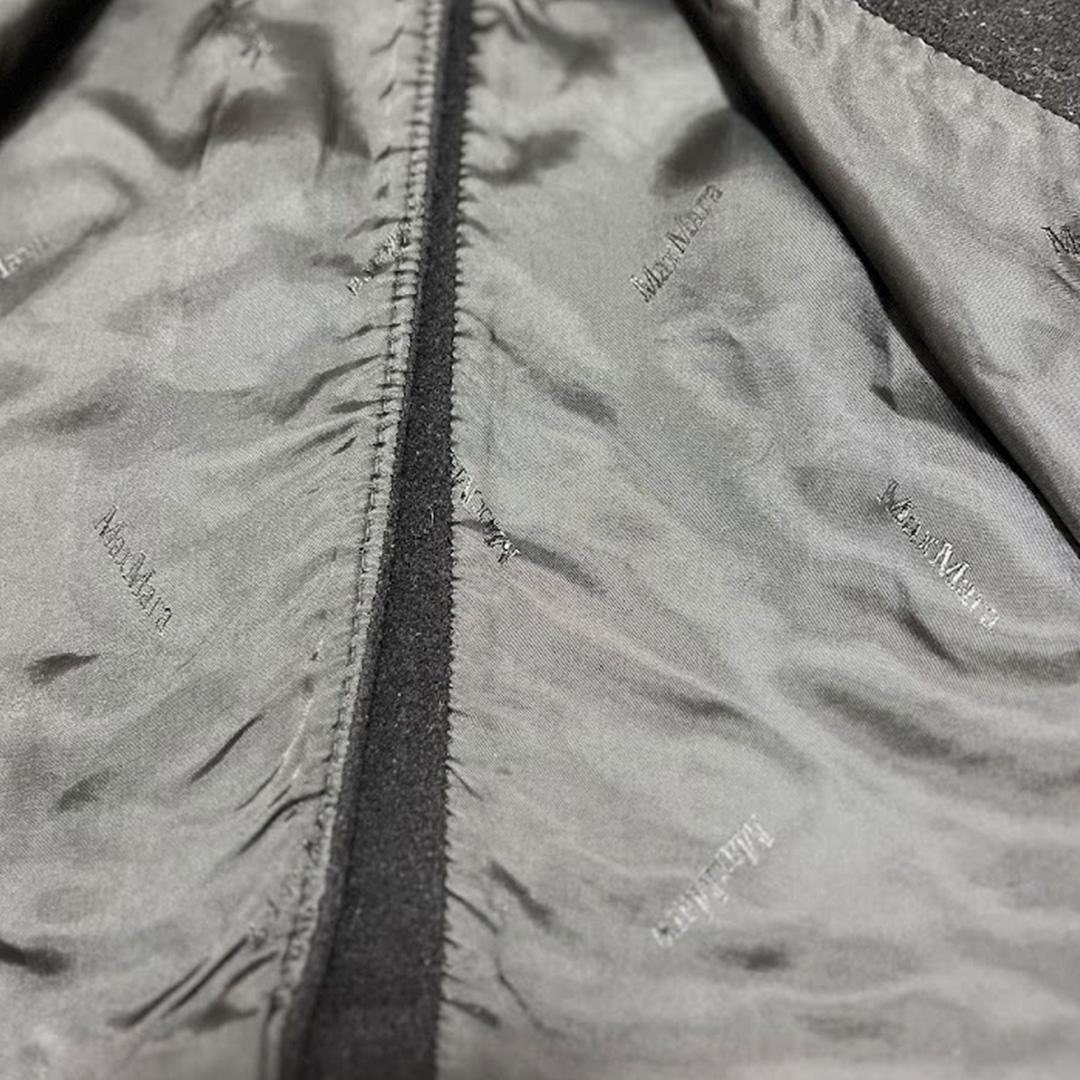 マックスマーラ　ダブル　チェスター　カシミア混ロングコート　ブラック40L