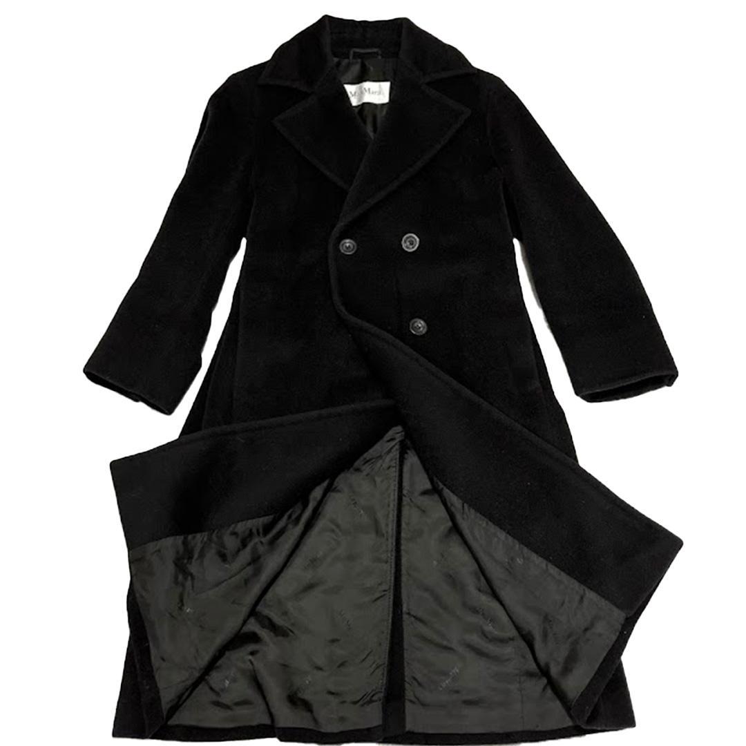 マックスマーラ　ダブル　チェスター　カシミア混ロングコート　ブラック40L